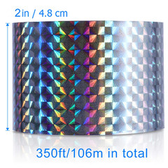 XPCARE Bird Scare Tape Ribbon – 350Ft X 2In Reflective Tape Rainbow Tape Product