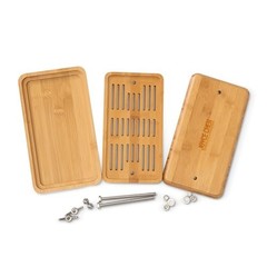 Joyce Chen Bamboo Tofu Press, Built-In Drainage Grate & Removable Drip Tray, Adj