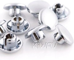 Motorcycle Round Bolt Cap Screw Cover Plug Chrome For 6mm Thread Allen Head Bolt