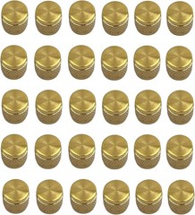 30 Pcs Schrader Core Caps, 1/4″ HVAC Locking Caps Brass Fittings Cap with Neo…