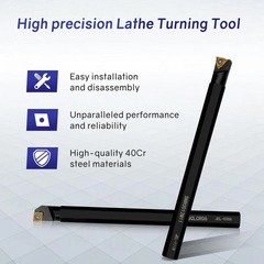 Indexable Lathe Turning Tool 21Pcs Kit 1/2” 12mm Shank 7 Pcs Metal Lathe Tool H