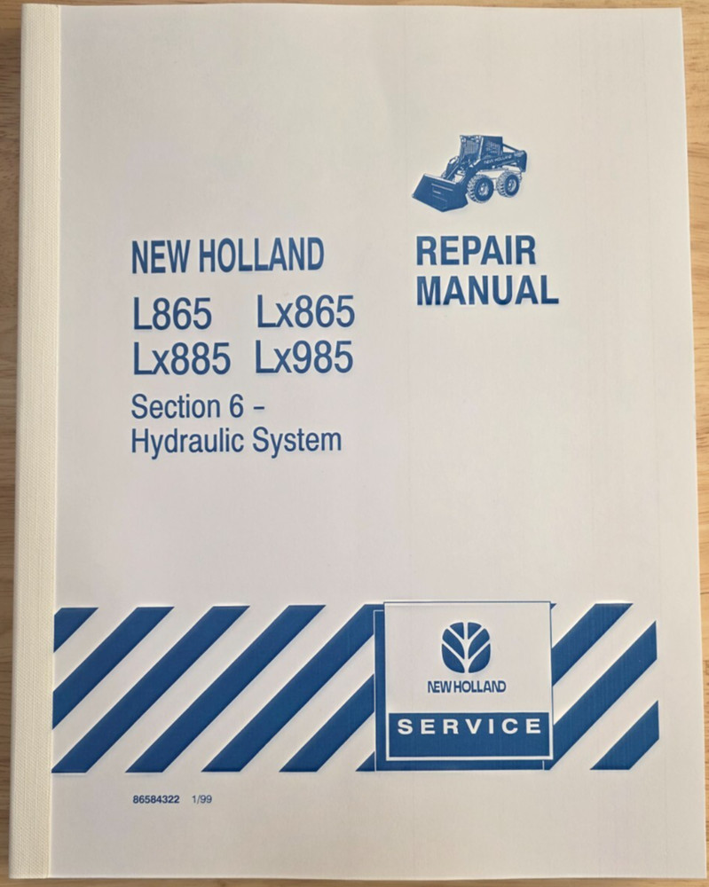 NEW HOLLAND L865 Lx865 Lx885 SKID STEER HYDRAULICS SERVICE REPAIR SHOP MANUAL