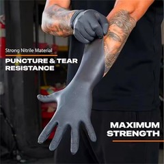 8 Mil 100/200/300/400Pcs Nitrile Disposable Gloves Powder Latex Free L & XL Size