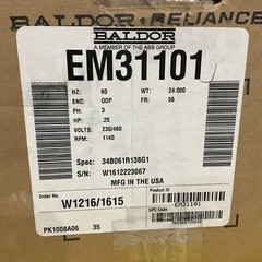 BALDOR ELECTRIC EM31101 W1612223067 – 25HP SUPER-E MOTOR 373-U3S