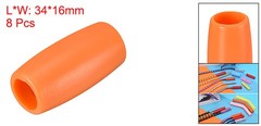 8pcs Silicone Straw Tips for 1/2 Inch(12mm) OD Stainless Steel Straws, Orange