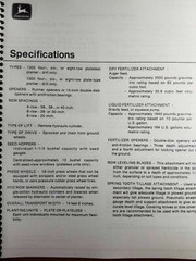 John Deere 1300 Planter S/N 11601- Owner’s Operator’s Manual OM-B25492 A0 1/70