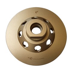 4″ Concrete Grinding Cup Wheels 16 Diamond Abrasive Seg 5/8″-11 Arbor