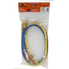 Uniweld EZ5HS Manifold Hoses 60 in Red and Blue with EZ Turn, Yellow with Ball V