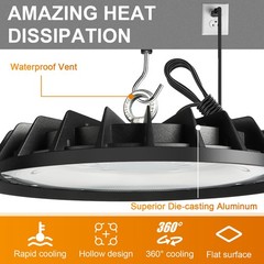 10 Pack 200W UFO Led High Bay Light Industrial Commercial Warehouse Shop Lights