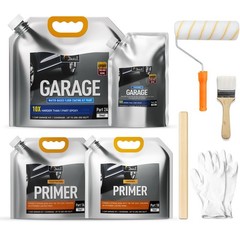 Garage Floor Epoxy Kit with Primer, Garage Floor Paint with Tools, Epoxy Coating