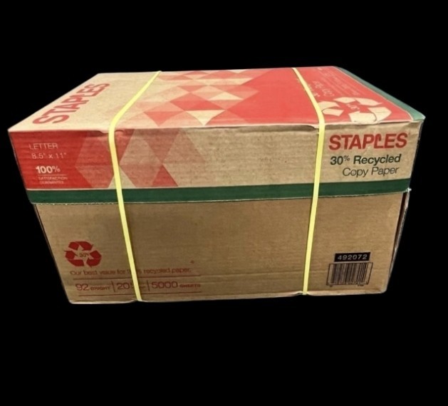 Staples- Recycled Copy Paper 8.5″x 11″ Letter Size, 10 Reams ***