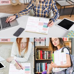 Thboxes Weekly Desk Planner, 8.5×11 In To Do List inches, Pink