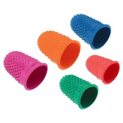 20pcs Rubber Finger Tips Thumb Fingertip Protector Thimble Grips Assorted