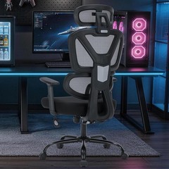 Soxiar Ergonomic Mesh Office Chair 5D Armrests 3D Headrest 90-135 Recline Black