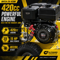 3.3 ft/min Trenching Speed for Garden Gasoline Trencher 15HP 4Stroke OHV Engine