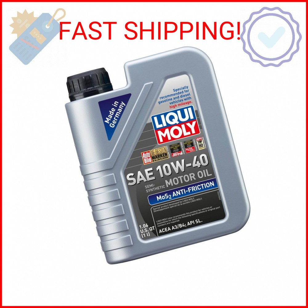 LIQUI MOLY MoS2 Antifriction SAE 10W-40 | 1 L | Part -synthetic engine oil | SKU