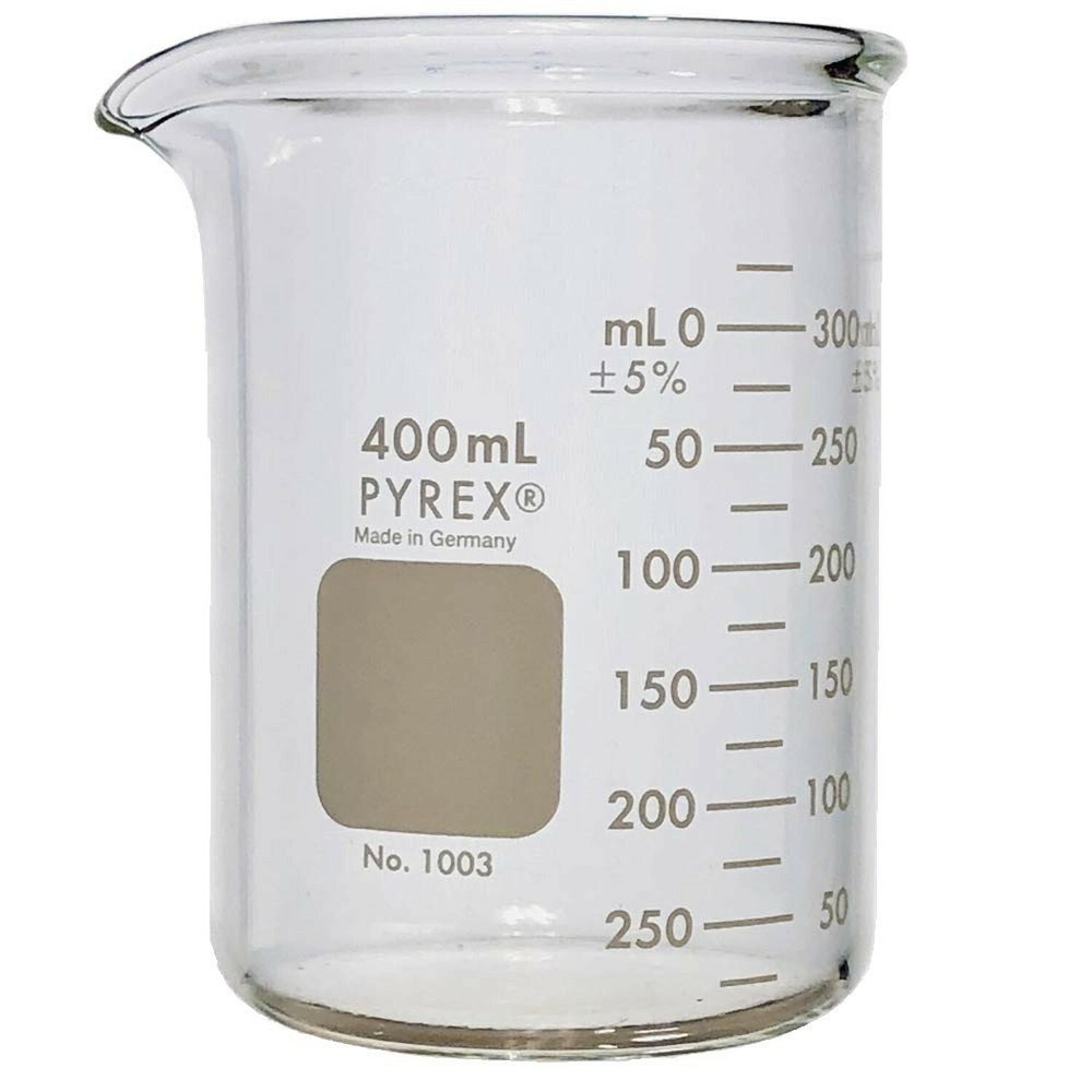 PYREX 1003-400, 400ml Beaker, Heavy Duty, Low Form, Graduated (Single)