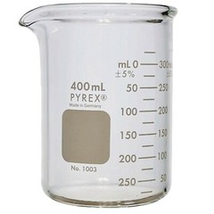 PYREX 1003-400, 400ml Beaker, Heavy Duty, Low Form, Graduated (Single)