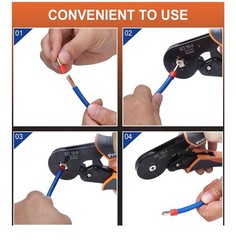 Wire Ferrule Crimping Tool, Preciva Square Jaw Wire Crimping Pliers AWG 28-5