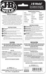 J-B Weld 8265S Original Cold Weld Steel Reinforced Epoxy Metal Repair Glue 2 oz