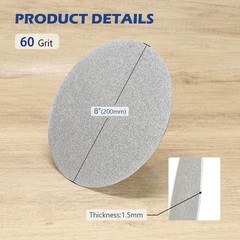 71878 Diamond Grinding Disc, 8” No Center Hole, 60 Grit Polishing Discs