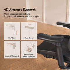 SIHOO Doro C300 Ergonomic Office Chair with Ultra Soft 3D Armrests, Dynamic Lumb