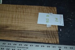Fumed Curly Beech Raw Wood Veneer Sheet 10.5 x 31 inches 1/42nd thick N5943-04