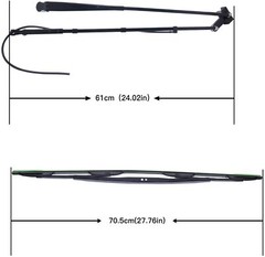Windshield Wiper Arm & Wiper Blade For Bobcat T450 T550 T590 T630 T650 T740 T870
