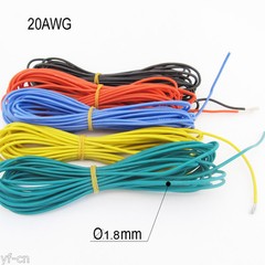 5M 20AWG Flexible Soft Silicone Wire Tin Copper RC Electronic Cable 5 colors