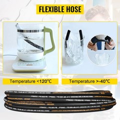 VEVOR Hydraulic Hose 1/4″Coiled Hydraulic Hose 100ft Hydraulic Hose 5800 PSI
