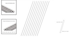304 Stainless Steel Round Rods 1mm x 300mm – Durable Model Making Essentials