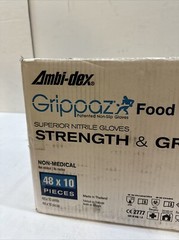 Pip 67-308/L Grippaz Food Plus, Nitrile Disposable Gloves, 8 Mil Palm 480 PK