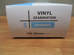 2 Boxes Of 100 Small Ambitex Examination Throw Away Safe Powdered Vinyl Gloves