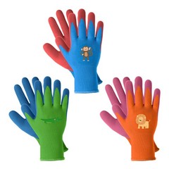 3 Pairs Kids Work Gloves Gardening Gloves Children for 24 Years, Non Slip…