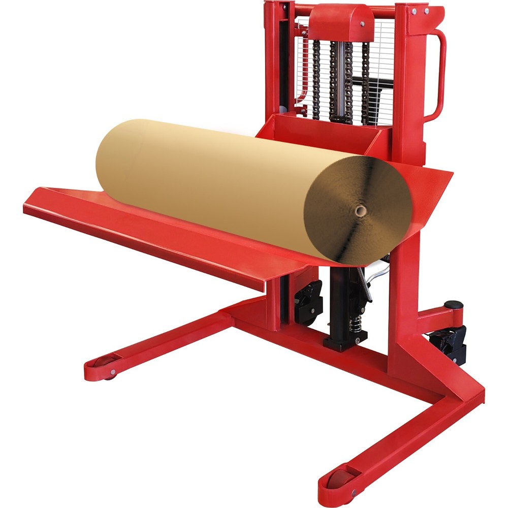 Roll Lifting Truck, 2200lbs Cap., 31-1/2“ Roll Dia., 42-1/5″ Lift Height