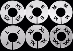 ROUND WHITE SIZE RING DIVIDERS XS TO XXL (2 PCS PER SIZE) 12 PCS TOTAL