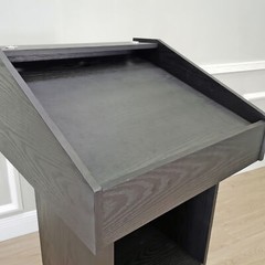 23x22x48″ Black Wood Deluxe Podium Embassy Church Puplit Lectern Hostess Desk