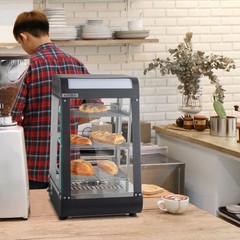 ROVSUN Commercial 3 Tiers 15″ Heat Food Pizza Warmer Display Show Case w/Bulb