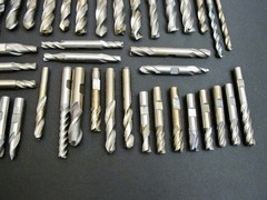 Mixed Estate Lot of 40+ Machinist End Mills & Precision Milling Cutters Tool