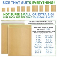 Natural Kraft Bubble Mailers Padded Self Seal Envelopes 440 Count 7.25 x 11 in