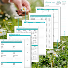 2024 Planner, 12-Month Weekly Monthly Planner from JAN.2024 to DEC.2024, 8.4″ X