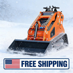 2026 Brand New 24HP Mini Skid Steer Stand-on Three-stage pump Twin cylinder