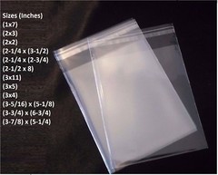 (200 Pack) Clear Resealable Self Adhesive Cello Lip & Tape Plastic bags 1.2mil –