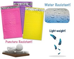 All 3 Sizes! Assorted 8.5×12, 6×9, & 4×8 Colored Poly Bubble Padded Mailers NEW!