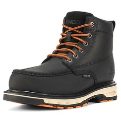 NINGO Men Steel Toe Work Boots Puncture Proof Moc Toe Safety Shoes EH Protection