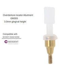 Overdenture Locator Abutment Male caps Inserts Tool for NEODENT GRAND MORSE GM