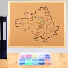 600 Multi-Color Push Pins 1/8in Round Head Stainless Map Thumb Tacks for Office