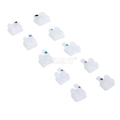 AZDENT Dental Orthodontic Ceramic Brackes Braces Roth /MBT .022 Hooks 345