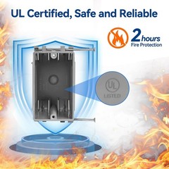 1-Gang New Work Outlet Box, PVC Electrical Box for Switch, GFCI, Dimmer, 22 C…