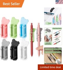 Set of 6 Koala Shaped Adhesive Pen Holders | Colorful Silicone Desk Organizers